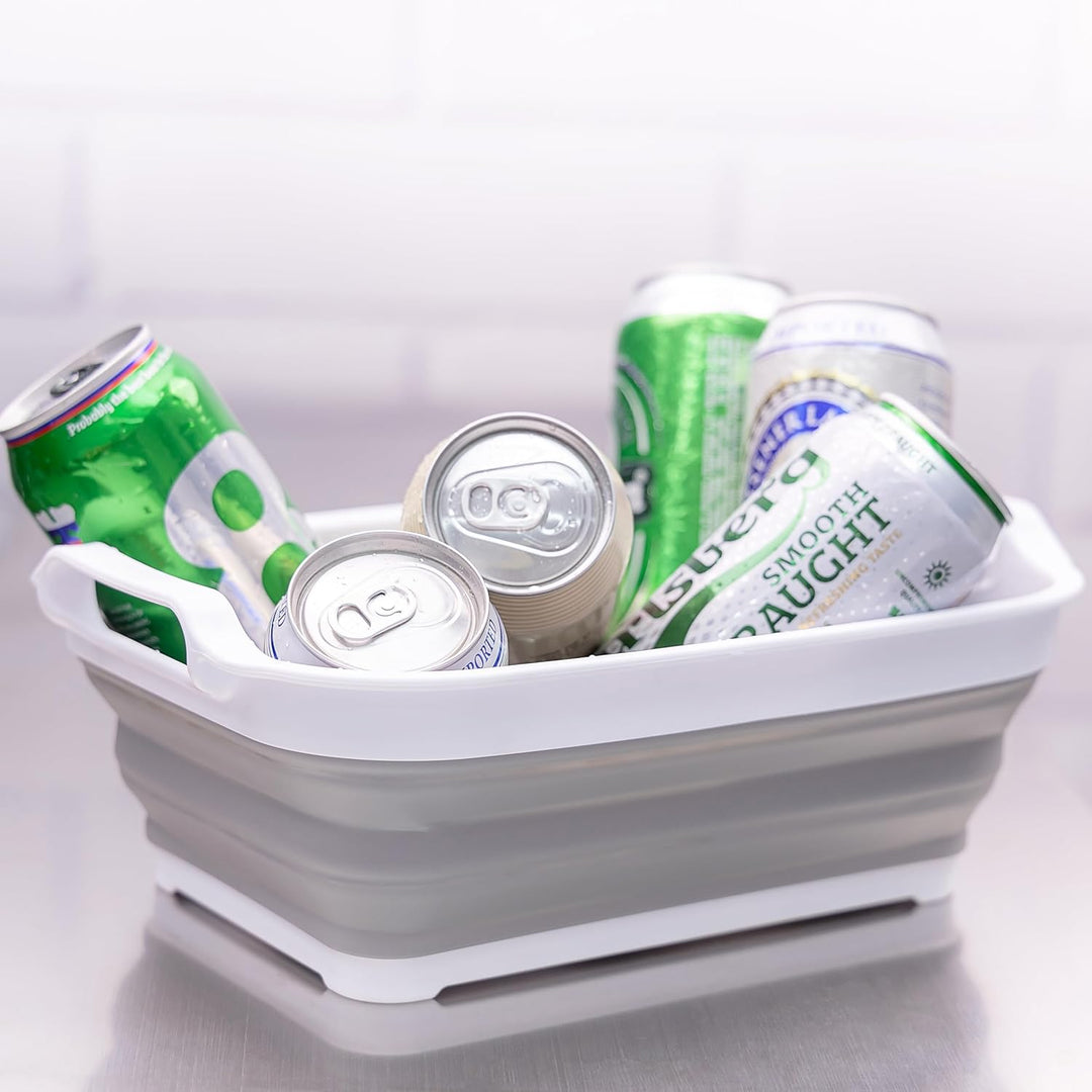 SAMMART Zusammenklappbare Wanne – Faltbare Spülwanne – tragbares Waschbecken – platzsparende Kunstst