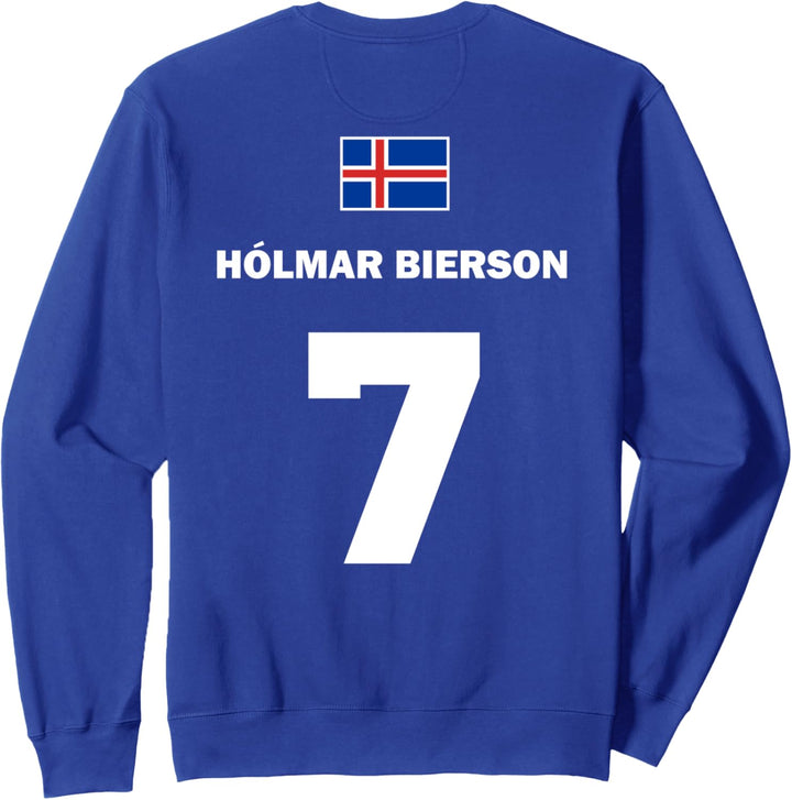 Isländische Namen auf Sauf Trikot Fussball Island Mallorca Sweatshirt
