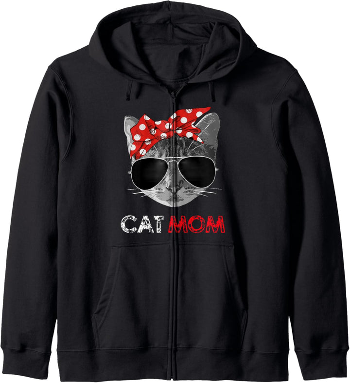 Katze Mutter Cat Mom Muttertag Kapuzenjacke