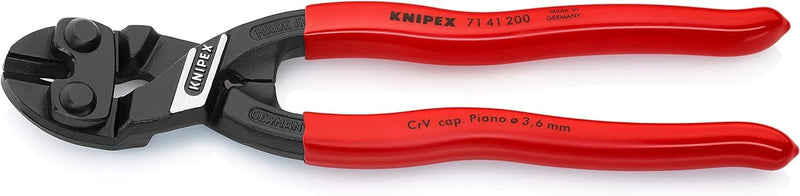 Knipex CoBolt® Kompakt-Bolzenschneider schwarz atramentiert, mit Kunststoff überzogen 200 mm 71 41 2