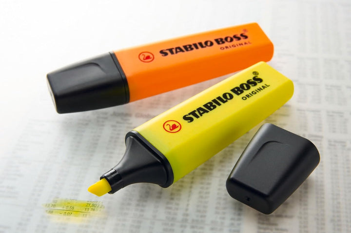 Textmarker - STABILO BOSS ORIGINAL - 15er Tischset - mit 9 Leuchtfarben & 6 Pastellfarben, 15er Tisc