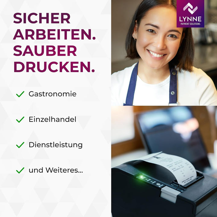 Phenolfreie ÖKO Thermorollen/Bonrollen/Kassenrollen / 80mm x 80m x 12mm (80x80x12) für alle gängigen