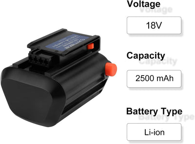 Exmate 18V 2.5Ah Li-ion Ersatzbatterie für Gardena 09840-20 BLi-18 System Akku Ersetzt 9840-20 9839-