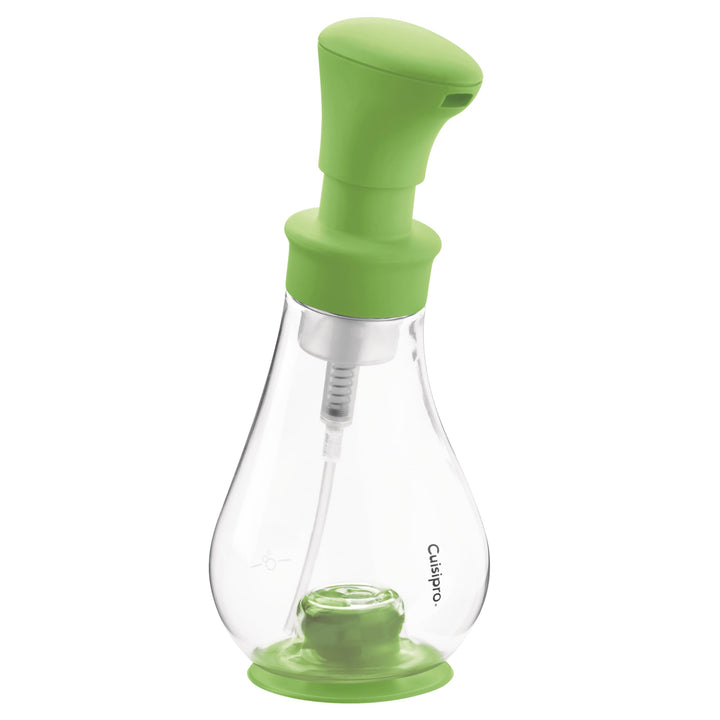 Cuisipro Schaum Seifenspender Grün 390 ml, Pump-Schaumspender Seife mit 75% weniger Seifenverbrauch,