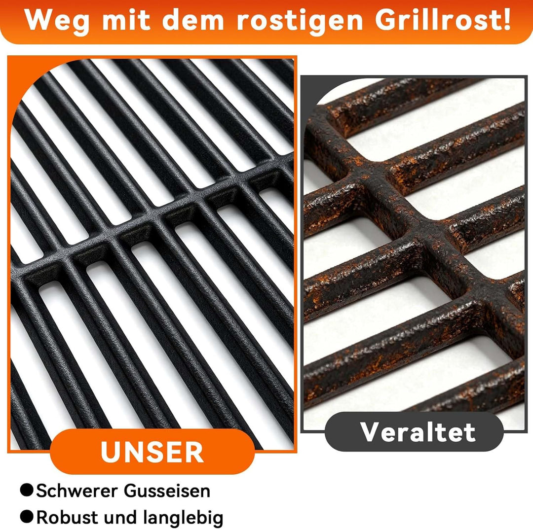 Gusseisen Grillroste für Rösle Videro G4-S, 45 x 70 cm Grillrost Ersatzteile für Enders Kansas Pro 4