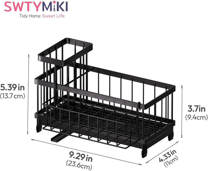 SWTYMIKI Spülbecken Organizer Spülmittel Organizer - Grosser Spüle Organizer mit 360° Automatischer