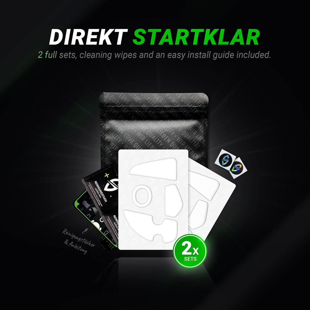 SensoryBoost DPS Glides (2er Set) kompatibel mit Logitech MX Master 4 - Ultra Schnell, Abgerundet, L
