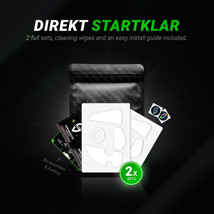 SensoryBoost DPS Glides (2er Set) kompatibel mit Logitech MX Master 4 - Ultra Schnell, Abgerundet, L