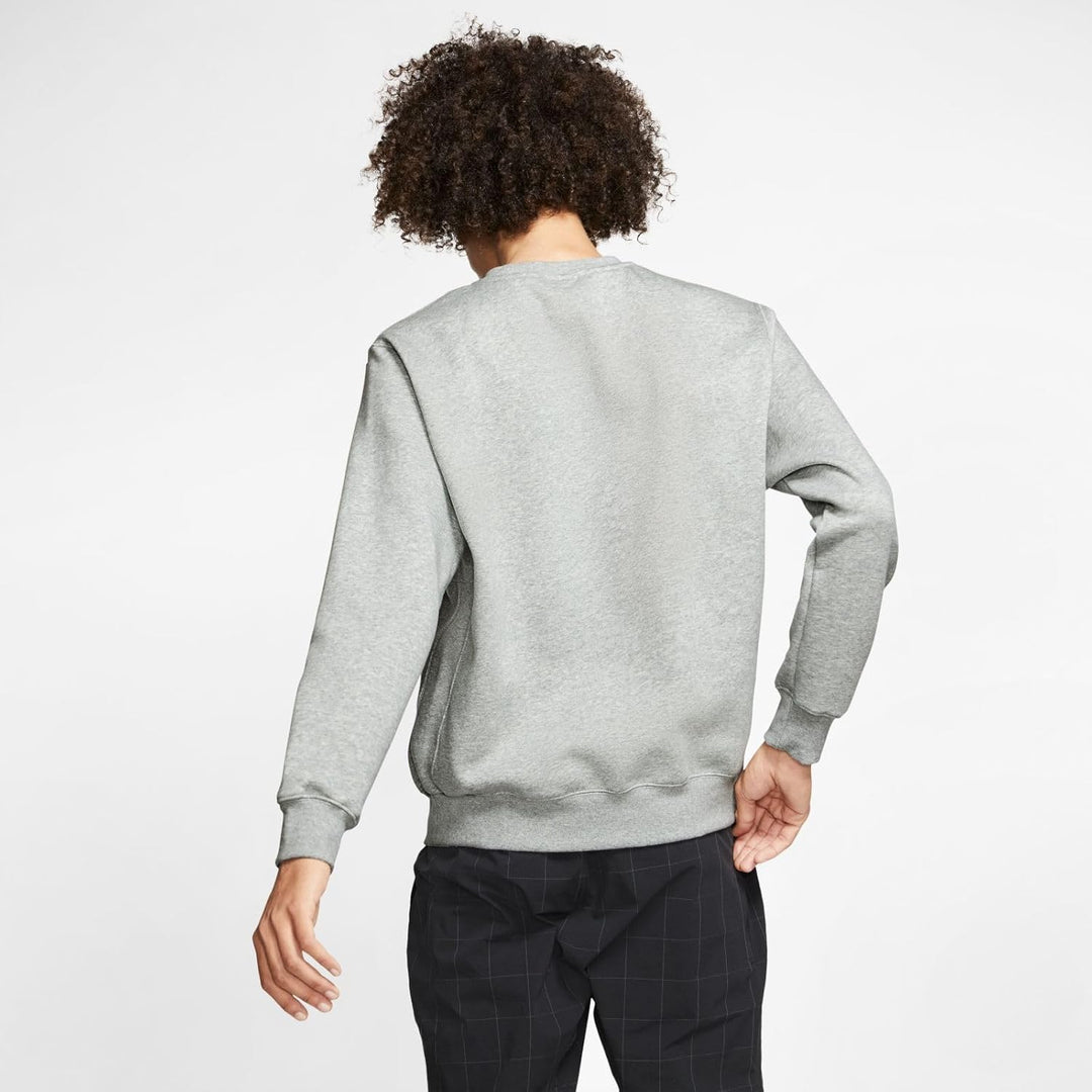 Nike Herren M NSW Club CRW BB Langarm Sweatshirt XS Grau (Dk Grey Heather), XS Grau (Dk Grey Heather
