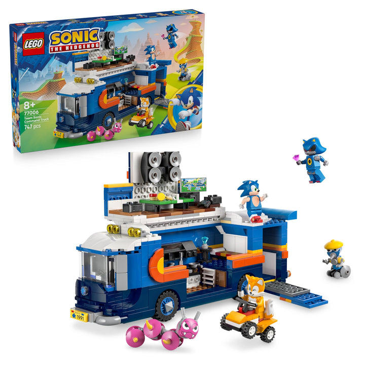 LEGO Sonic The Hedgehog Team Sonic Command Truck Toy - Interactive Set with an ATV Car & 5 Figures i