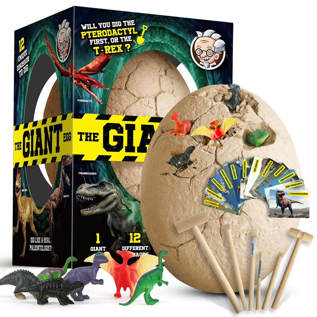 Dr. Daz Dinosaurier Ausgrabung Gross Ei Spielzeug für Kinder Dino Eier Ausgraben Geburtstag Party Se