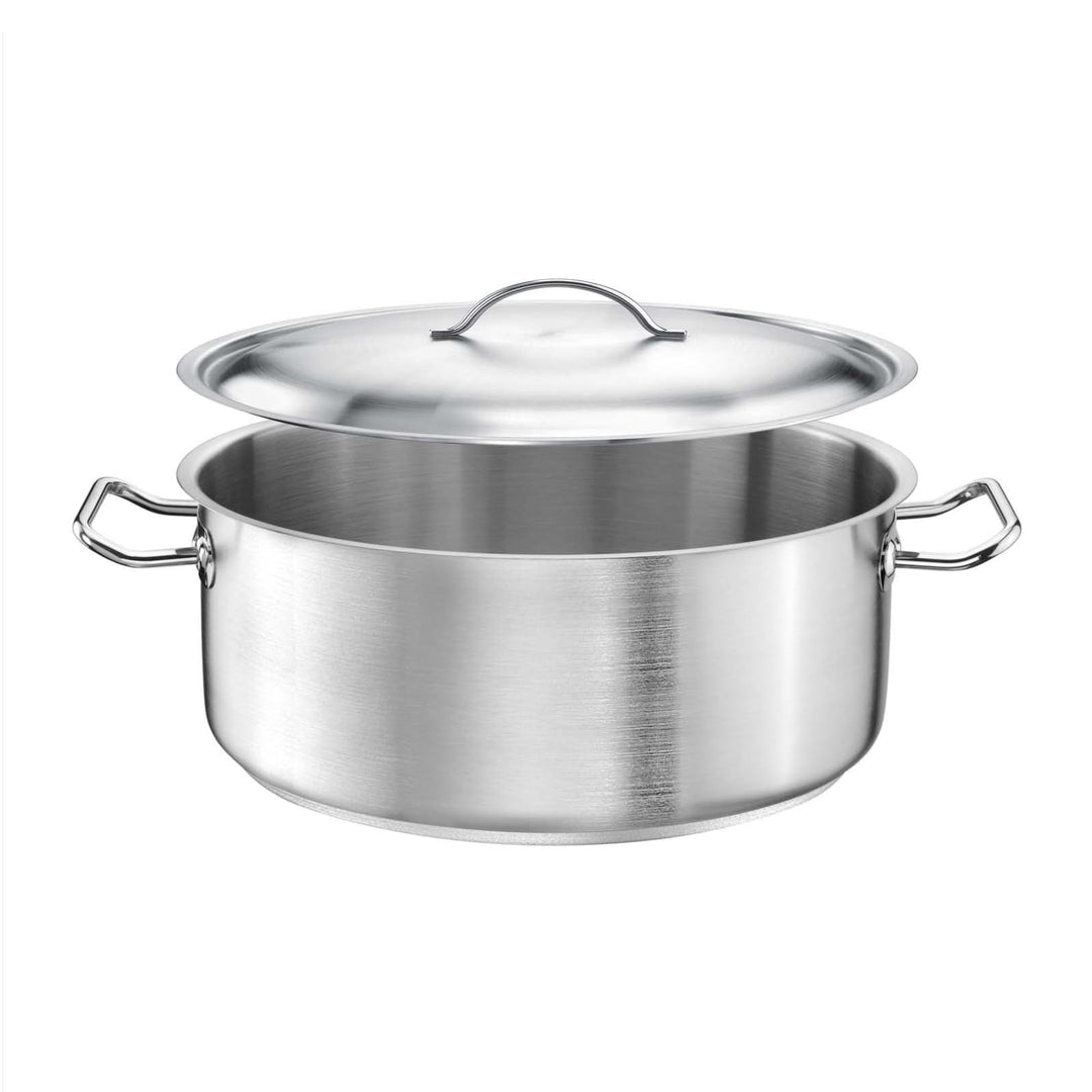 Topf mit Deckel Durchmesser: 20 cm Höhe: 9 cm Fassungsvermögen: 2,5 l | Edelstahl 18/10 | Wandstärke