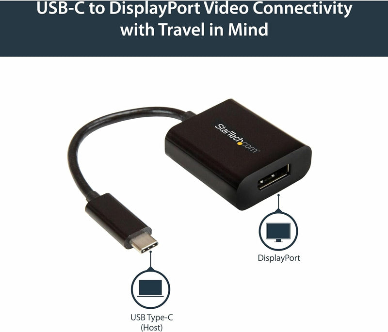 StarTech.com USB-C auf DisplayPort Adapter - 4K 60Hz schwarz, schwarz