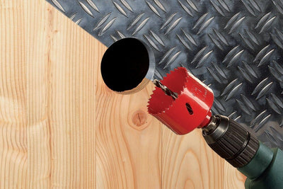 wolfcraft Bi-Metall-Lochsäge I 5498000 I Für Trockenbaumaterialien, Holz, Kunststoffe und Metalle, S
