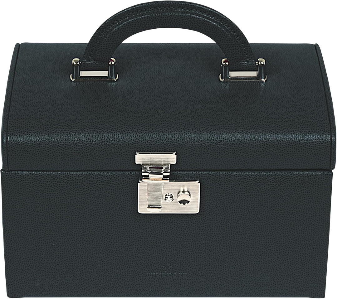 WINDROSE Beluga Schmuckkoffer 24,5 cm Leder Schwarz, Schwarz