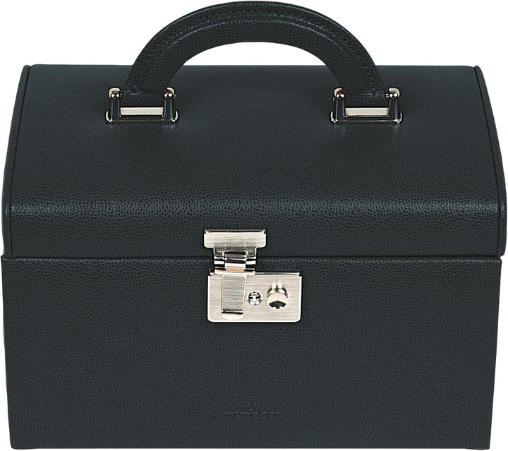 WINDROSE Beluga Schmuckkoffer 24,5 cm Leder Schwarz, Schwarz