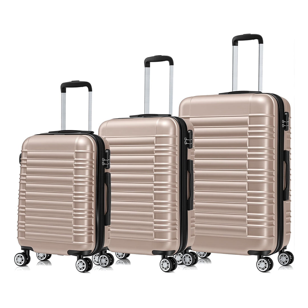3tlg Hartschalenkofferset Kofferset, M-L-XL, Erweiterbare Kapazität Reisekofferset Hartschalenkoffer