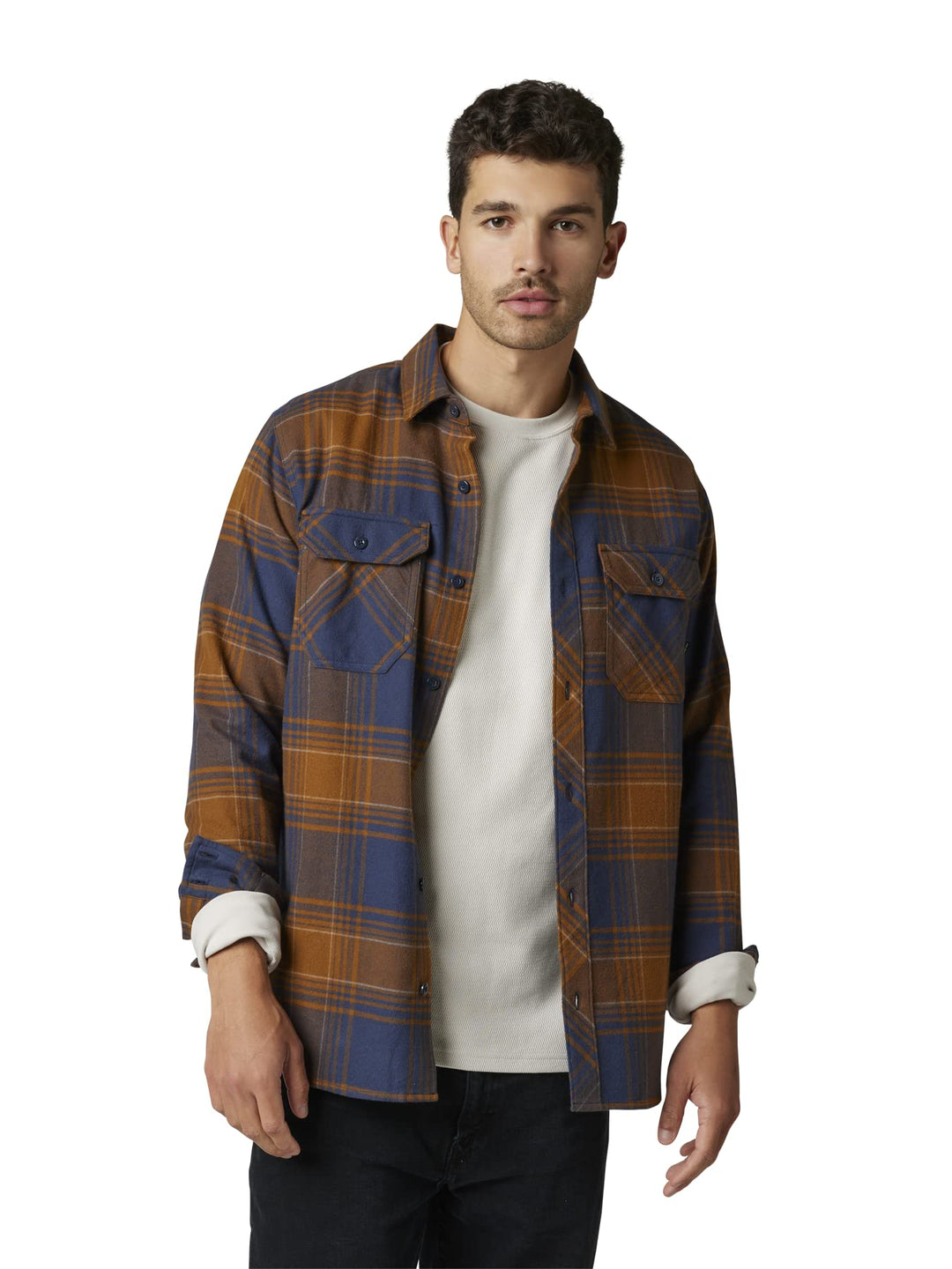 Fox Racing Herren Men's Traildust 2.0 Flannel Shirts Button-Down-Shirt S Blau, S Blau