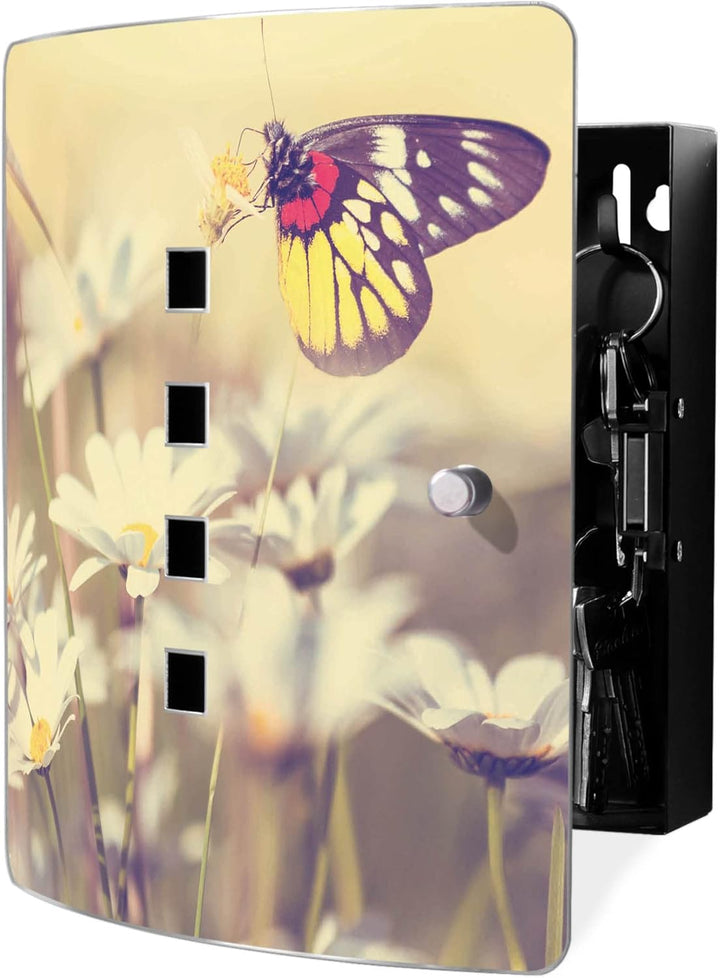 banjado Design Schlüsselkasten aus Edelstahl für 10 Schlüssel/Schlüsselschrank zur Schlüssel Aufbewa