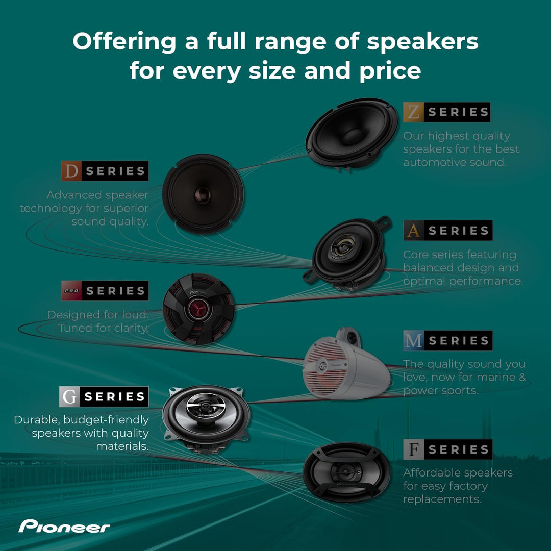 Pioneer TSG1020S Auto 2-Wege 200 W, 10,2 cm, Schwarz Lautsprecher:, Lautsprecher: