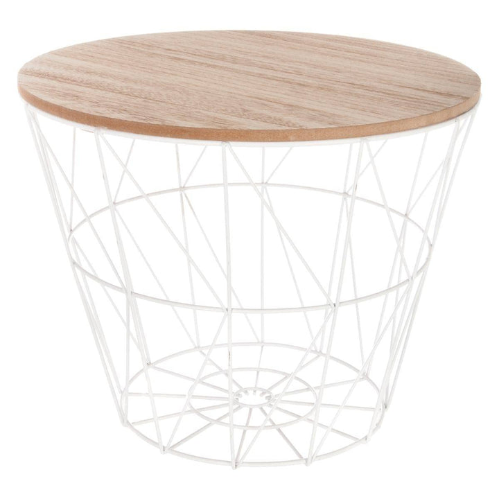 Kumi Weiss Metall Couchtisch, Weiss