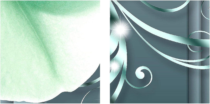 Runa Art - Bilder Blumen Orchidee 200 x 100 cm 5 Teilig XXL Wanddekoration Design Grau Türkis 008351