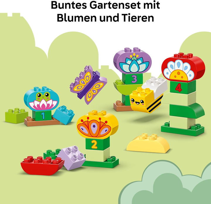 LEGO DUPLO Town Kreativer Blumengarten, Stapelspielzeug, lässt Kleinkinder ab 2 Jahren fantasievoll