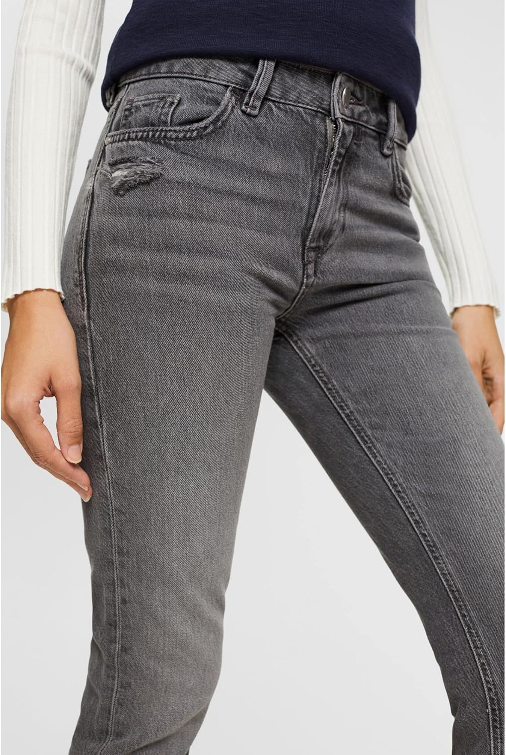 ESPRIT Damen Jeans 24W / 28L 922/Grey Medium Wash, 24W / 28L 922/Grey Medium Wash