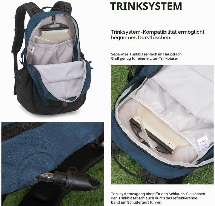 MOUNTAINTOP 40L Wanderrucksack Herren Damen Trekkingrucksack Outdoor Rucksäcke mit für Camping Wande