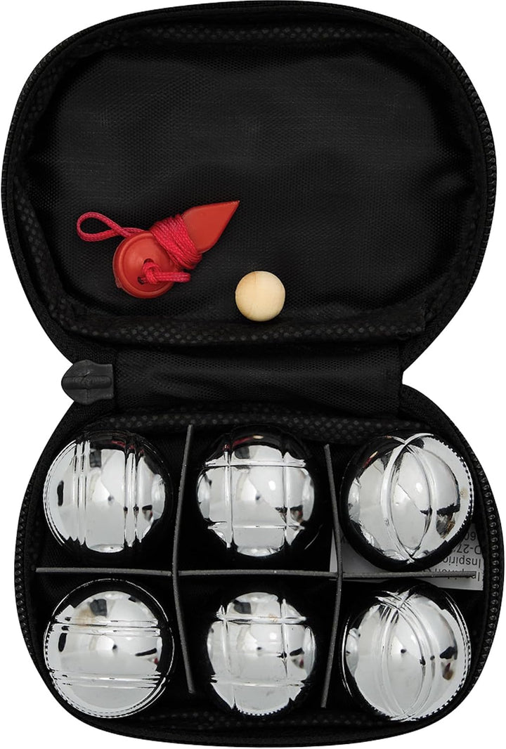 noTrash2003 David Mini Boule Set für die Hosentasche, Mini Boccia & Petanque Set mit 6 Metallkugeln