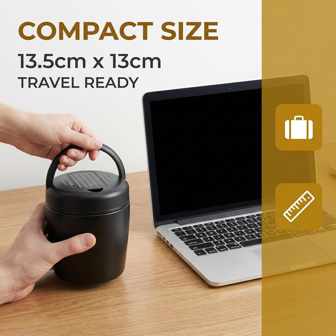 Thermobehälter für Essen 1200ml Warmhaltebehälter Essen to go mit Tasche & Löffel Thermo Speisebehäl