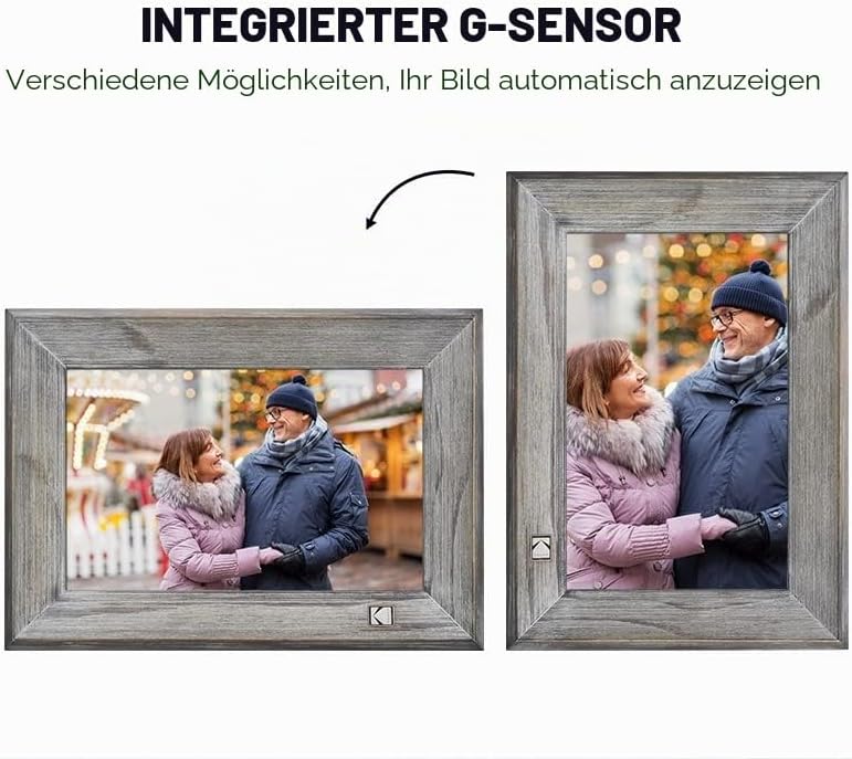 KODAK RCF-1013W Digitaler Bilderrahmen WiFi 10 Zoll IPS Touchscreen Grau