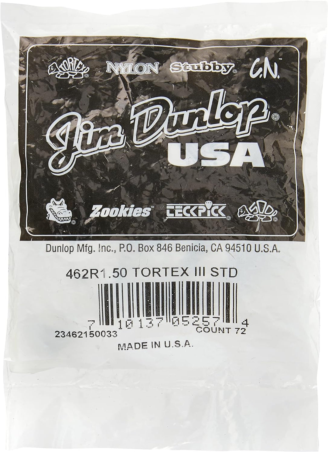 Médiators Jim Dunlop 1,50mm Tortex TIII 1,50mm sachet de 72 1,50mm Sachet de 72 weiss, 1,50mm Sachet