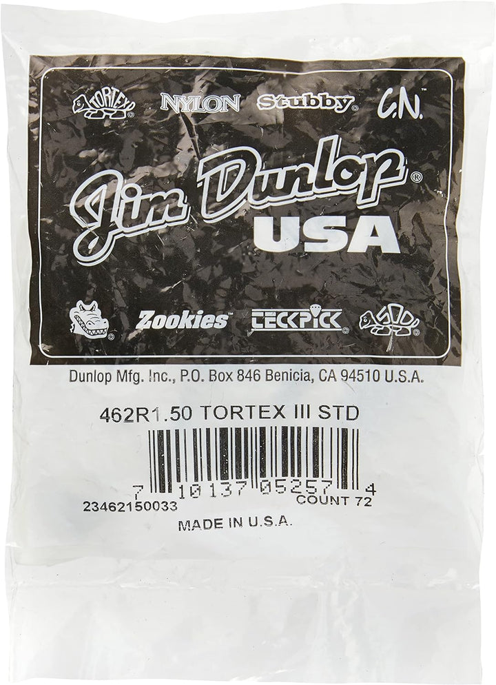 Médiators Jim Dunlop 1,50mm Tortex TIII 1,50mm sachet de 72 1,50mm Sachet de 72 weiss, 1,50mm Sachet