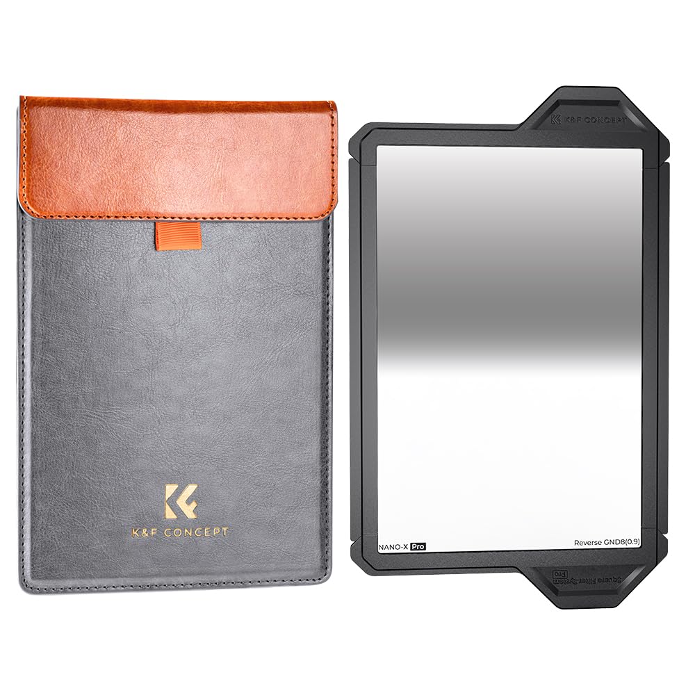 K&amp;F Concept Nano X-PRO Verlaufsfilter GND8 Reverse 0,9 (3-Blenden) Rechteckfilter 100x150mm mit 28 N