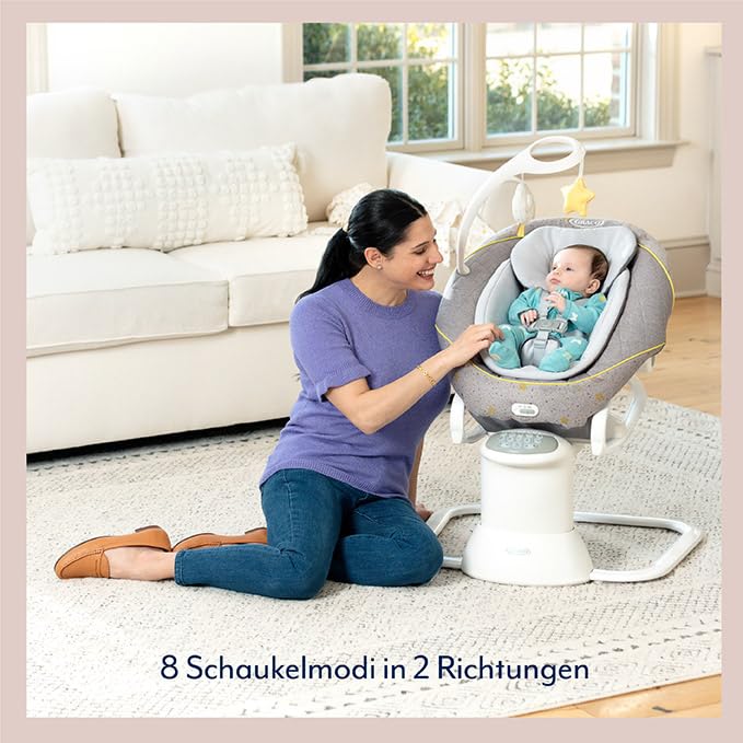 Graco All Ways™ Soother 2-in-1, elektirsche Babyschaukel und tragbare Wippe, ab Geburt bis ca. 9 Mon