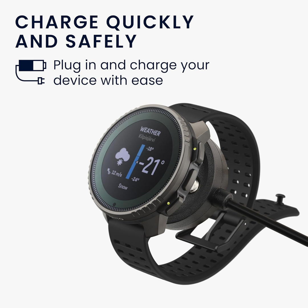 kwmobile USB Kabel Charger kompatibel mit Suunto Vertical/Race S/Ocean Ladekabel - Smart Watch Ersat
