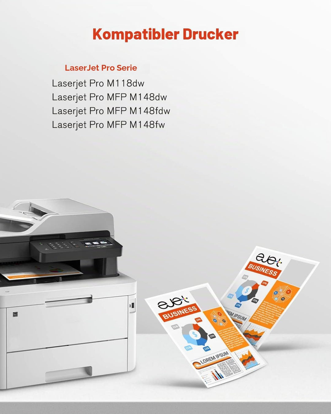 ejet CF294X Toner Kompatibel für HP 94A 94X CF294A für Laserjet Pro MFP M148dw M148fdw M148 für Lase
