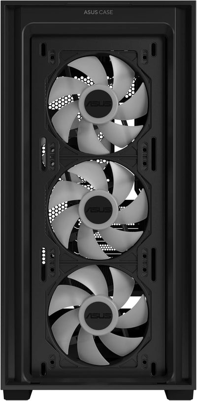 ASUS A21 Plus TG ARGB Black microATX PC Gehäuse (vorinstallierte ARGB-Lüfter, Mesh Frontpanel, kompa