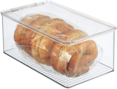 mDesign 4er-Set Küchen Organizer – stapelbare Vorratsdosen für Küchenregal und Vorratskammer – Kühls