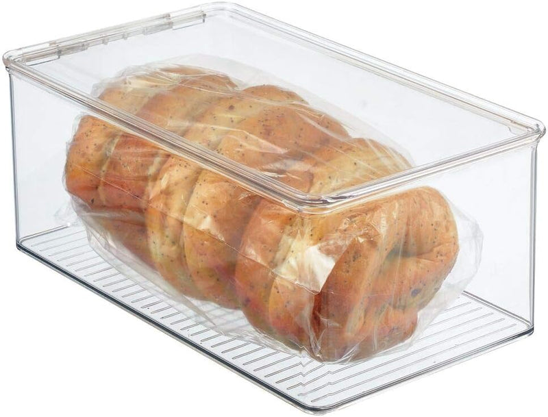mDesign 4er-Set Küchen Organizer – stapelbare Vorratsdosen für Küchenregal und Vorratskammer – Kühls