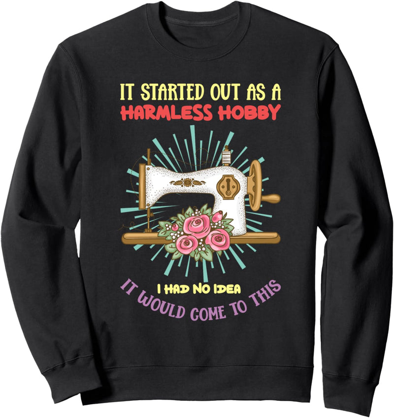 Handarbeit Schneiderin Vintage Nähmaschine Lustiges Nähen Sweatshirt