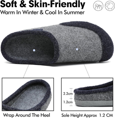 Mishansha Herren Damen Winter Wärme Hausschuhe Memory Foam Plüsch Pantoffeln Home Rutschfest Slipper