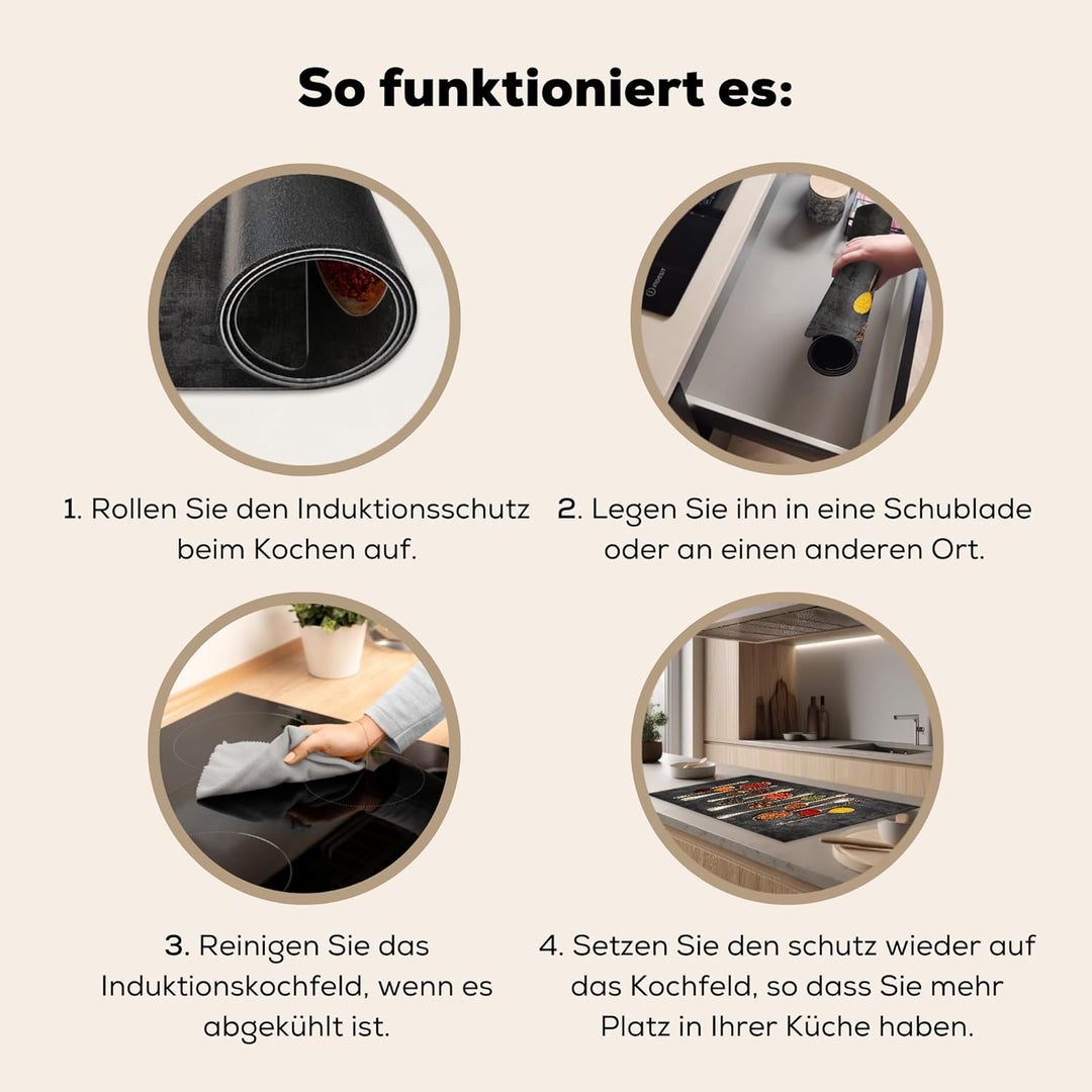 Herdabdeckplatte 90x52 cm Einteilig Ceranfeld Abdeckplatte Küche Deko Ceranfeldabdeckung Herdabdecku