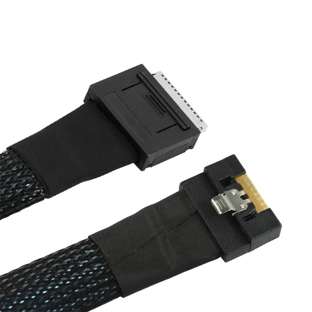 cablecc Oculink PCIe PCI-Express Datenkabel, aktiv, SFF-8611 8i auf SFF-8654 8i 8X Slimline SSD 50cm