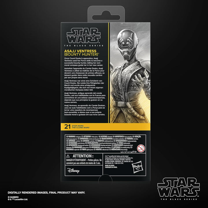 Star Wars The Black Series Asajj Ventress (Kopfgeldjägerin), The Clone Wars Action-Figur zum Sammeln