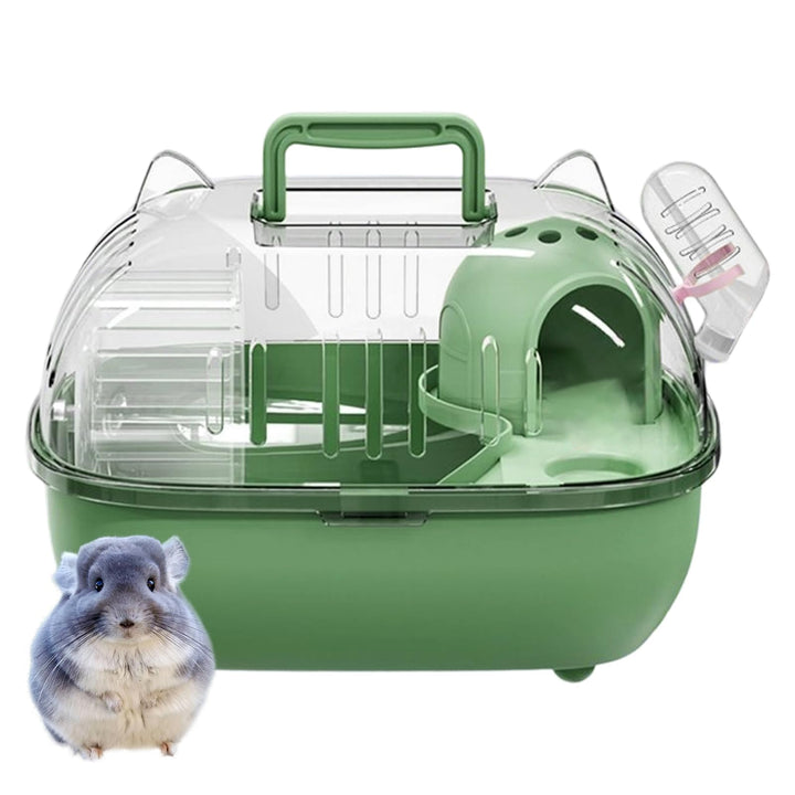 Reise-Hamsterkäfig, tragbare Hamster-Tragetasche, kleine Haustier-Reisetasche mit transparenter Ober
