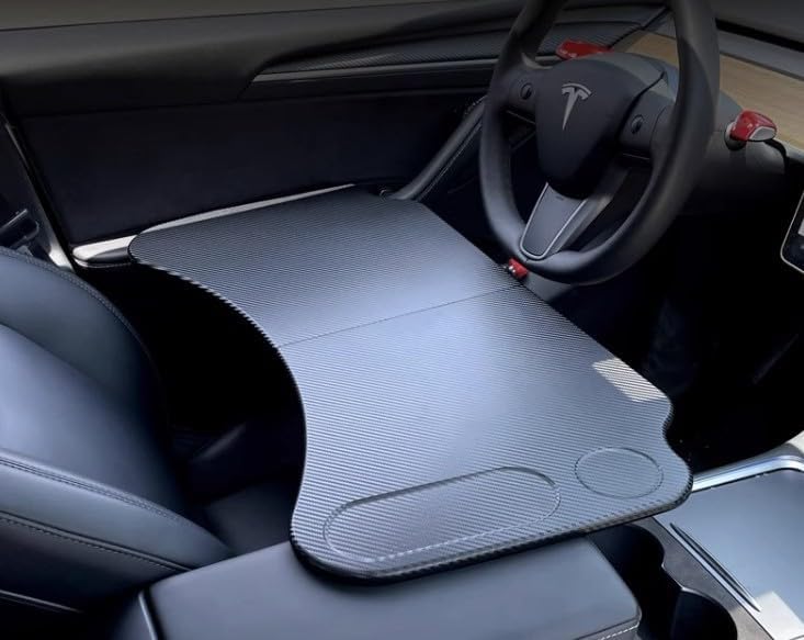 ev-goodies.de Tisch für Tesla Model 3, Y, S, X Laptop- und Pausen, Faltbarer Tisch, ESS- Tisch, Tesl