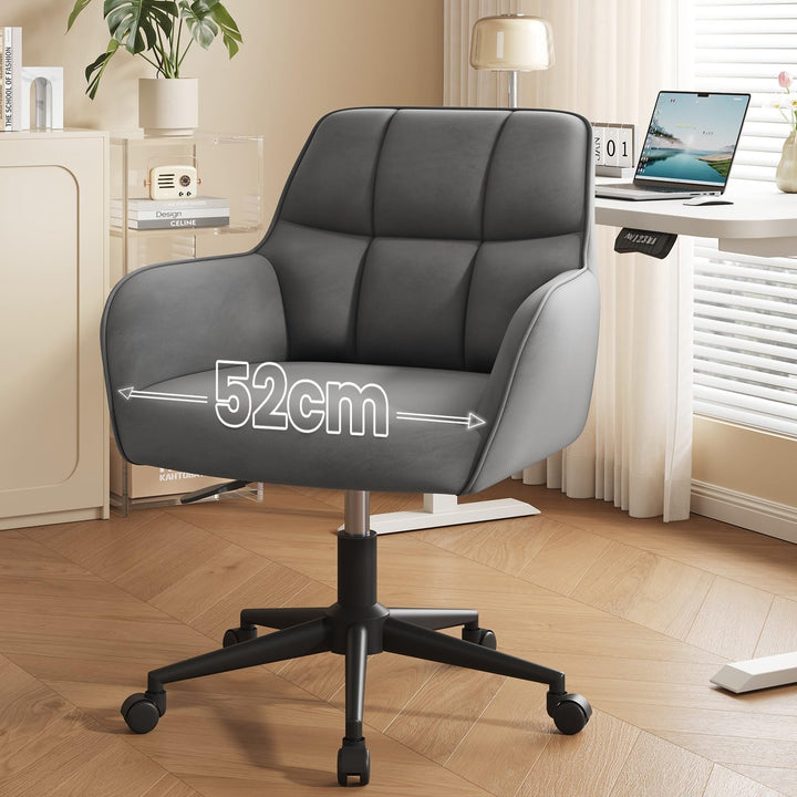 YOUDENOVA Schreibtischstuhl, Drehstuhl mit Rollen, Schminkstuhl Höhenverstellbar, Homeoffice Stuhl,