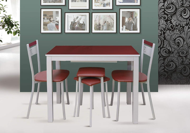 ASTIMESA Zwei Küchenhocker, Design und Kunstleder, grau, Sitzhöhe 45 cm., Grau
